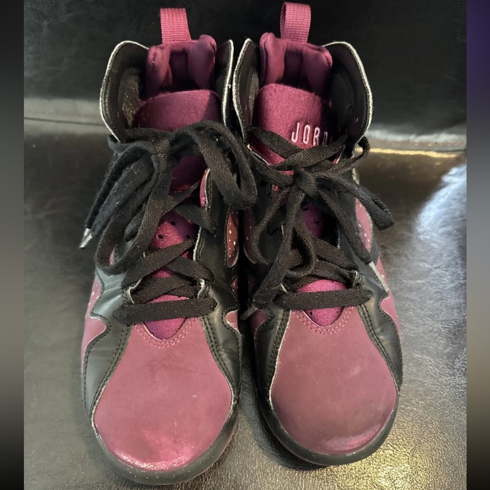 NIKE AIR JORDAN 7 RETRO MULBERRY / BLACK 442961-009 YOUTH SIZE 3Y - Picture 5 of 5